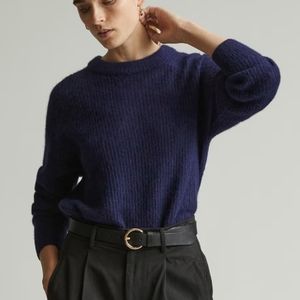 Everlane The Alpaca Crew Neck Sweater Navy Blue